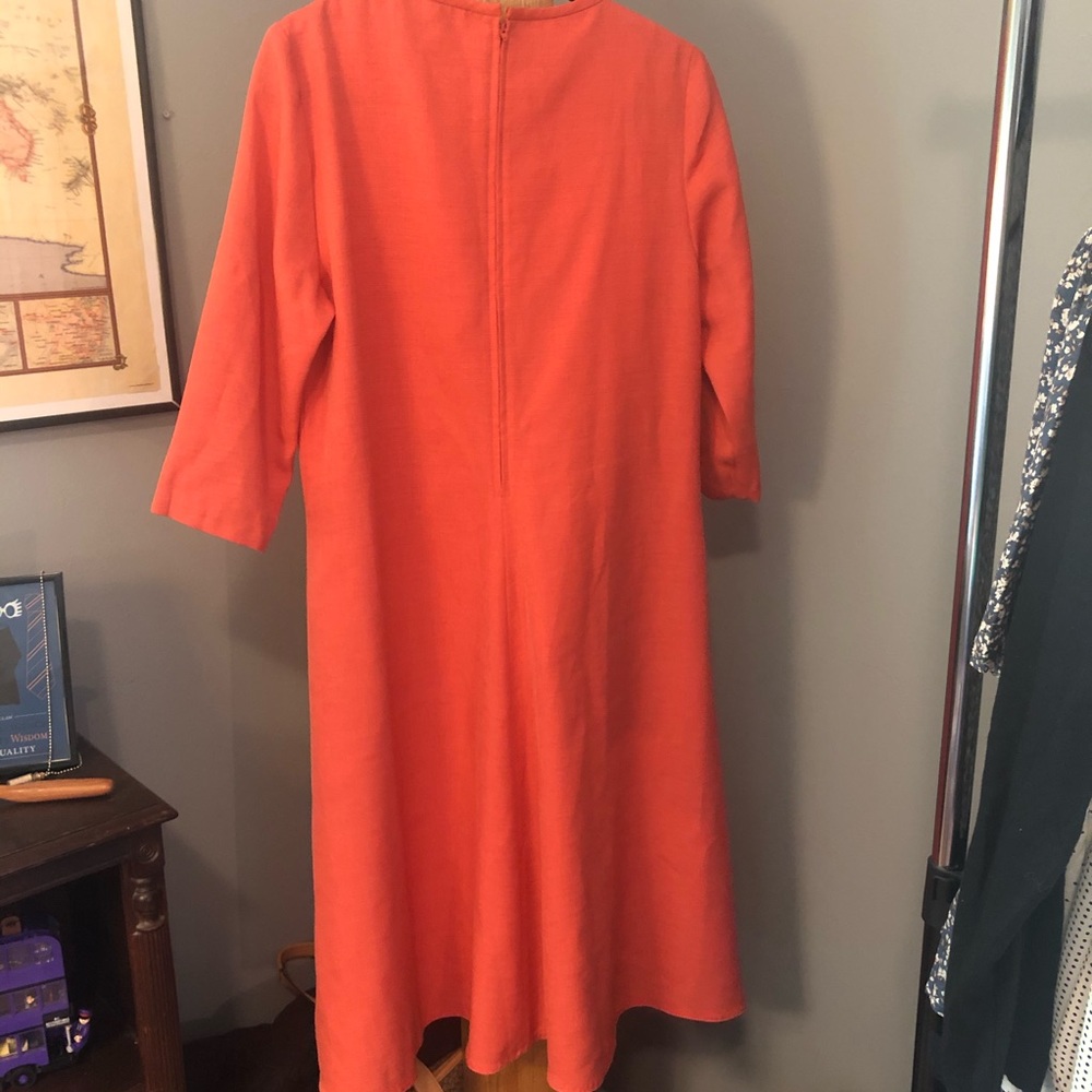 Vintage Orange 1960s Dress Great Condition Size 10 - Picture 2 of 3